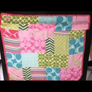 Coach Spring Silk Patchwork Neck Scarf